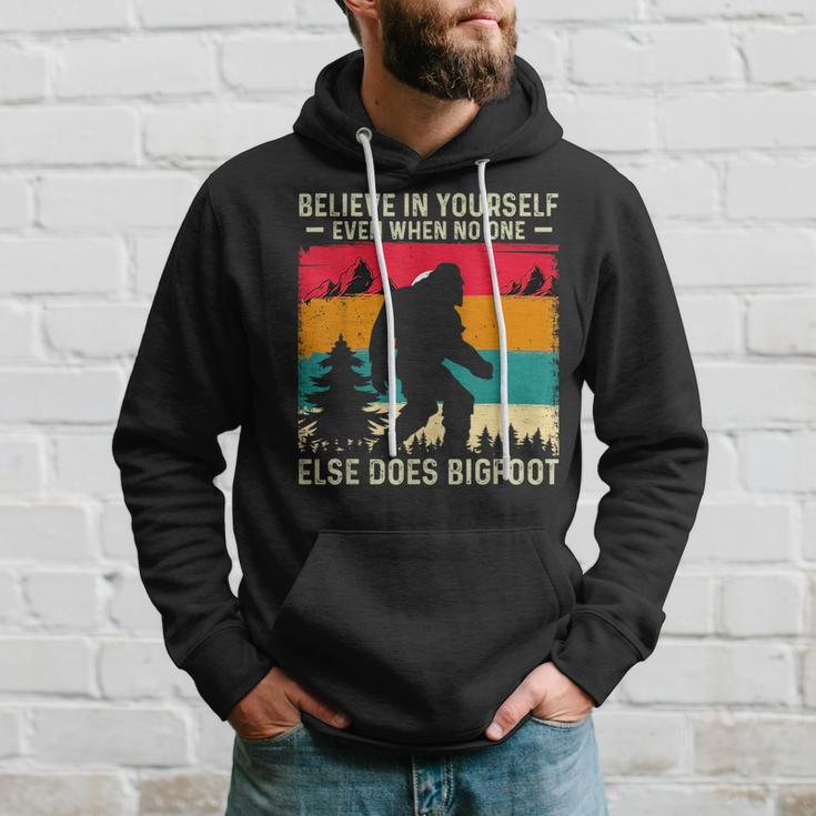 Bigfoot Believe In Yourself Believe Funny Gifts Hoodie Gifts for Him