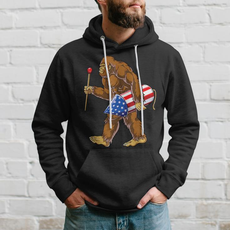 Bigfoot Fireworks 4Th Of July Funny Boys Men Sasquatch Lover Sasquatch Funny Gifts Hoodie Gifts for Him
