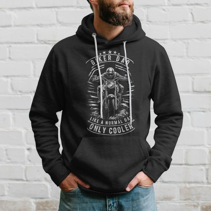 Biker Dad Motorcycle Fathers Day Design For Fathers Hoodie Gifts for Him