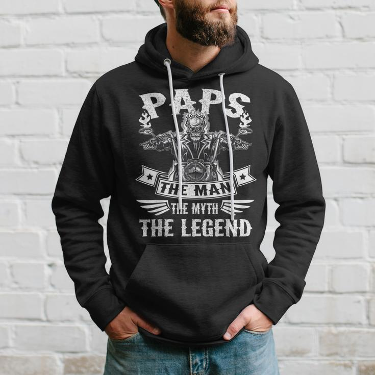 Biker Grandpa Paps The Man Myth The Legend Motorcycle Hoodie Gifts for Him