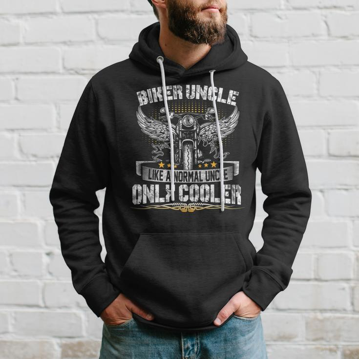Biker Uncle Motorcycle Fathers Day For Fathers Hoodie Gifts for Him
