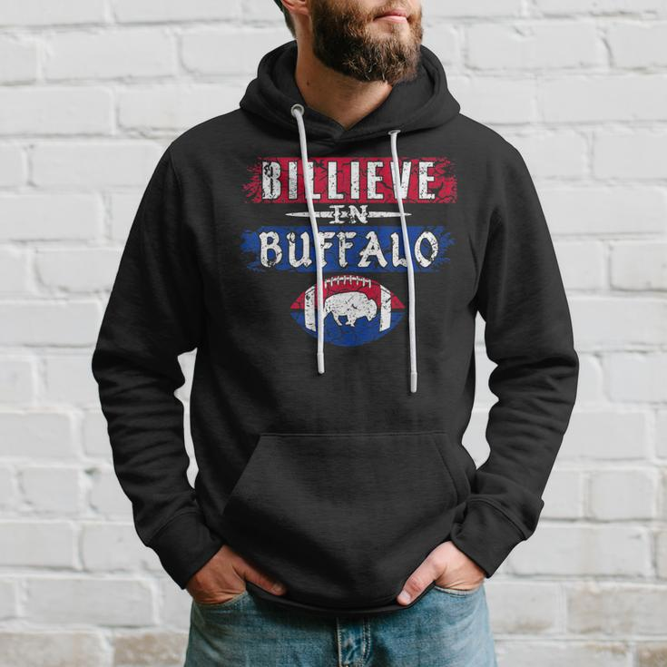 Billieve In Buffalo Vintage Football Hoodie Gifts for Him