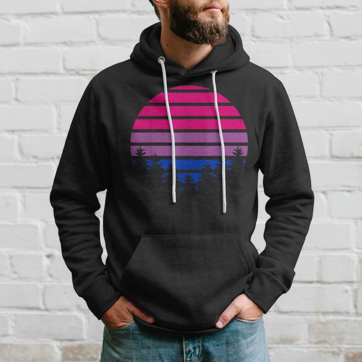 Bisexual Flag Retro Sunset Lgbt Bi Pride Gifts Hoodie Gifts for Him