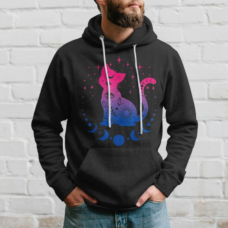 Bisexual Pride Flag Colors Astronomy Cat Hoodie Gifts for Him