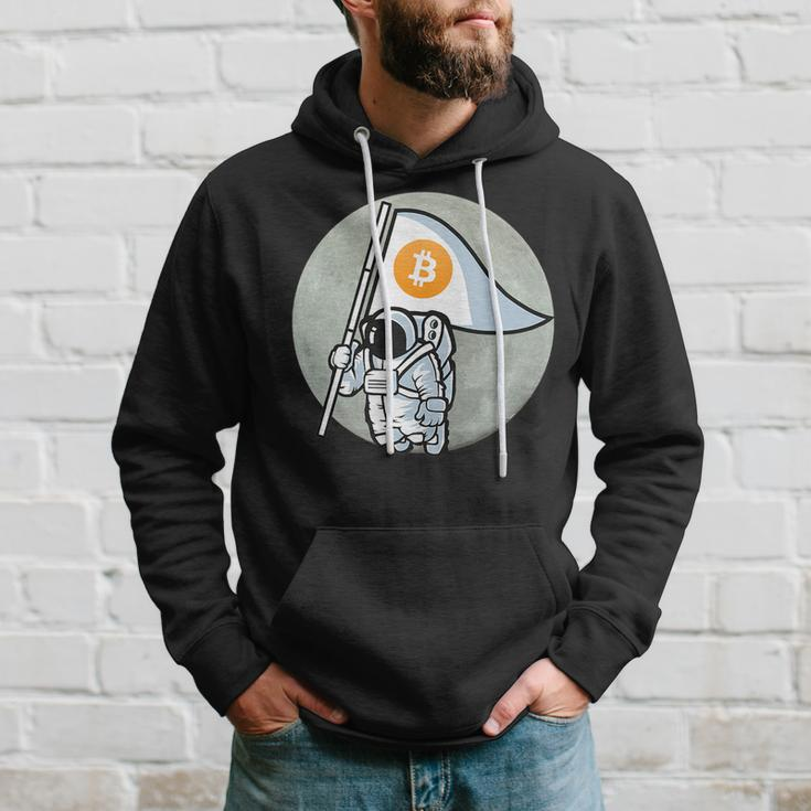 Bitcoin Cryptocurrency Astronaut Future Funny Moon Moon Funny Gifts Hoodie Gifts for Him