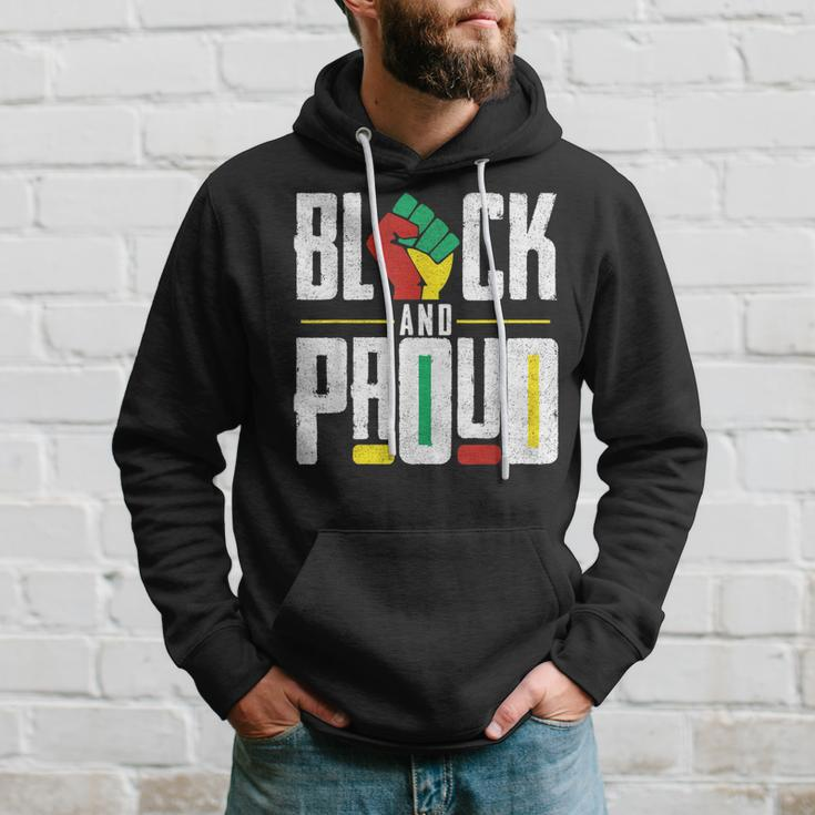 Black And Proud Raised Fist Junenth Afro American Freedom Hoodie Gifts for Him