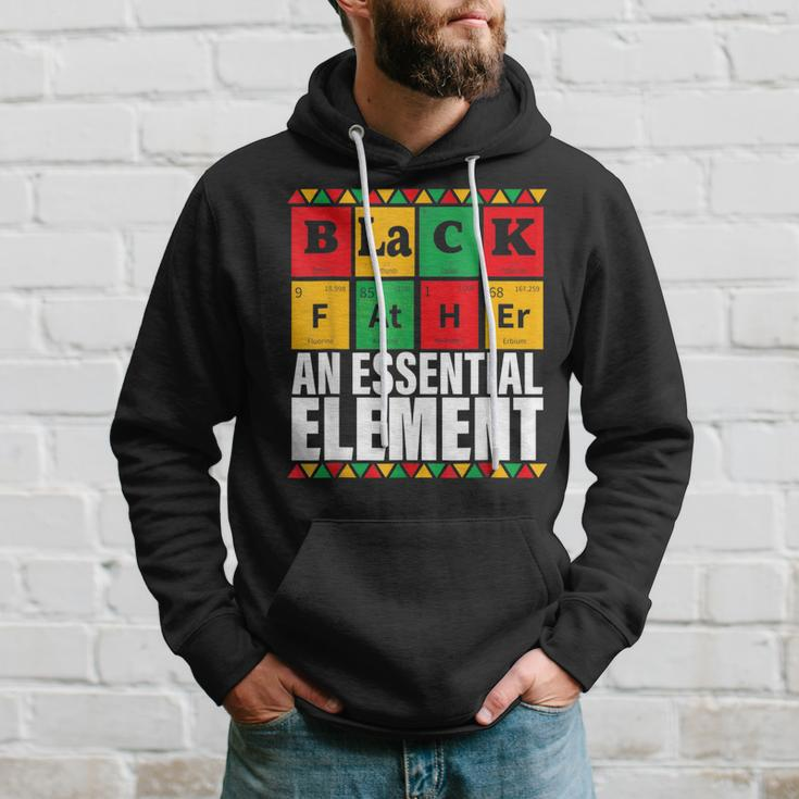 Black Father The Essential Element Fathers Day Funny Dad Hoodie Gifts for Him