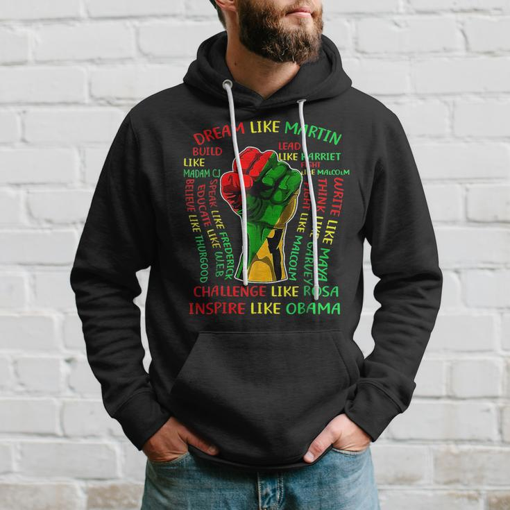 Black History Leaders Fist Hand African American Junenth Hoodie Gifts for Him