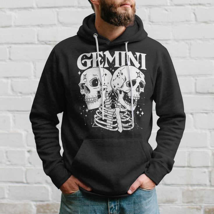 Blackcraft Zodiac Signs Gemini Skull Magical Witch Earth Hoodie Gifts for Him