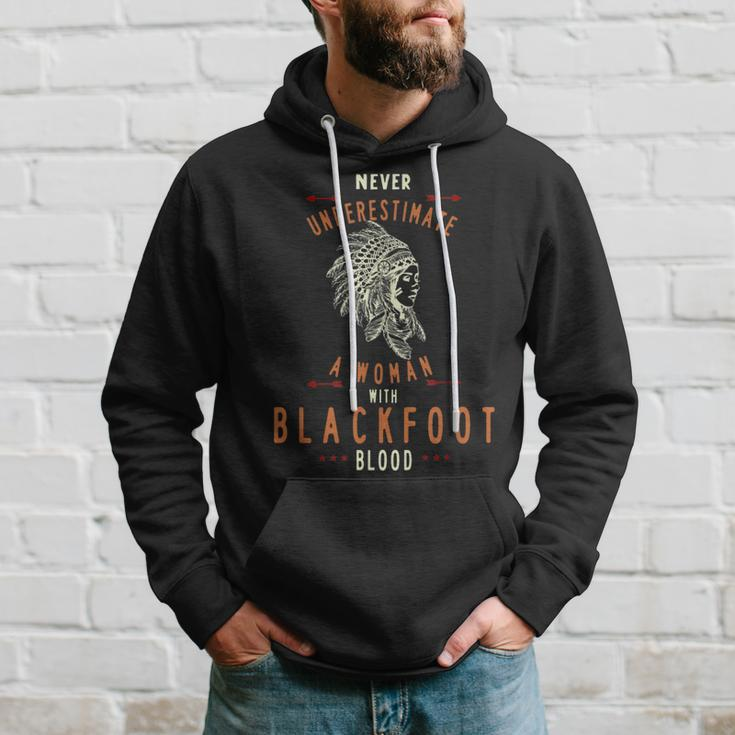 Blackfoot Native American Indian Woman Never Underestimate Native American Funny Gifts Hoodie Gifts for Him