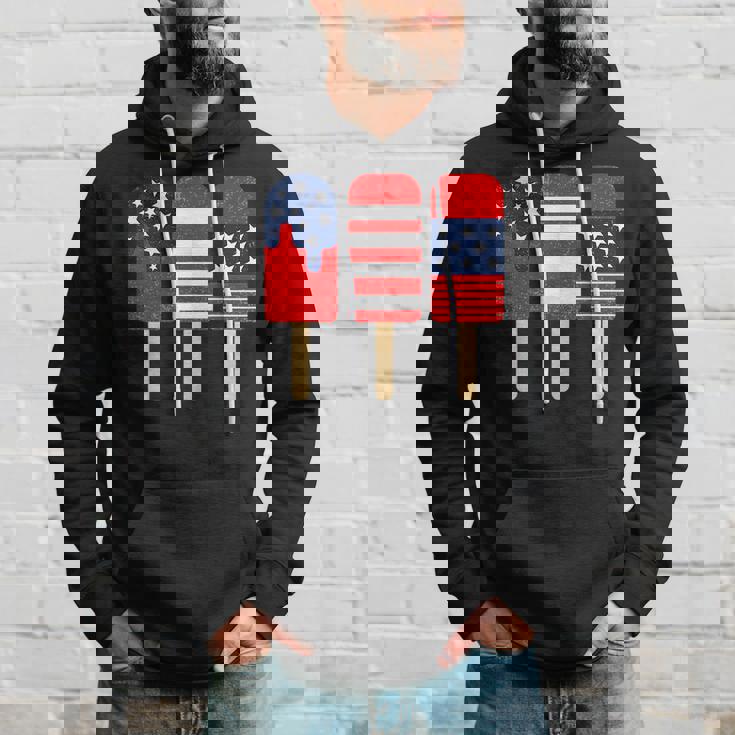 Blue Red White Ice Cream American Flag 4Th Of July Usa Hoodie Gifts for Him Blue Red White Ice Cream American Flag 4Th Of July Usa Hoodie Gifts for Him