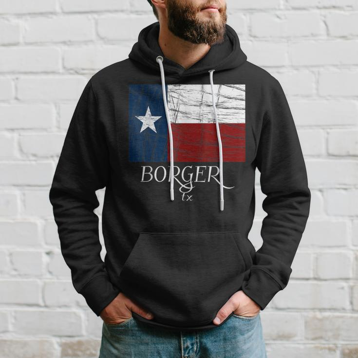 Borger Tx Texas Flag City State Hoodie Gifts for Him