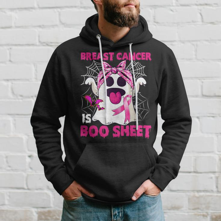 Breast Cancer Is Boo Sheet Halloween Ghost Pink Ribbon Hoodie Gifts for Him