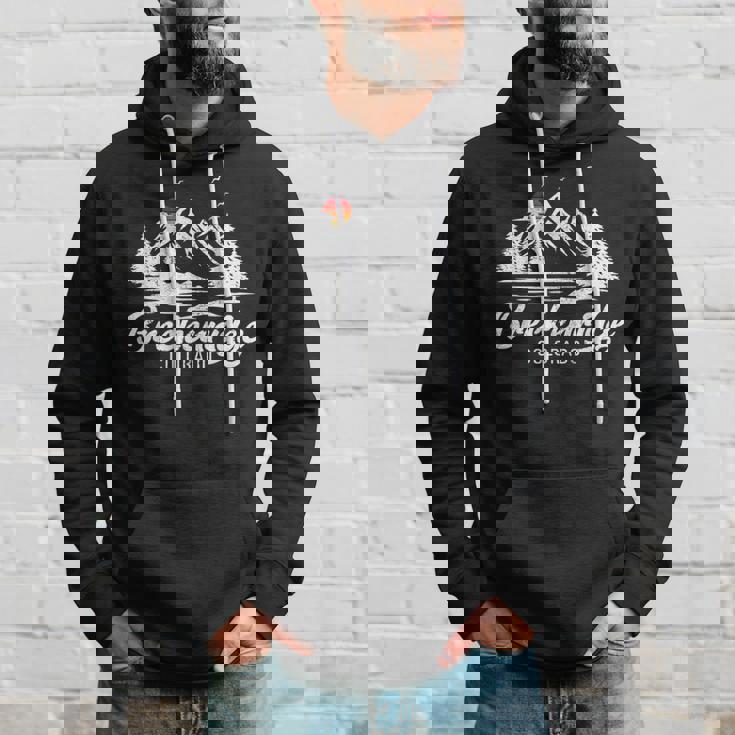 Breckenridge Colorado Vintage Mountain Landscape Hoodie Gifts for Him