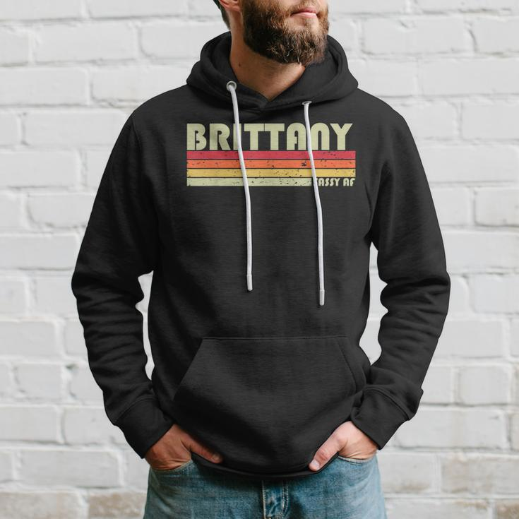 Brittany Gift Name Personalized Retro Vintage 80S Birthday Hoodie Gifts for Him
