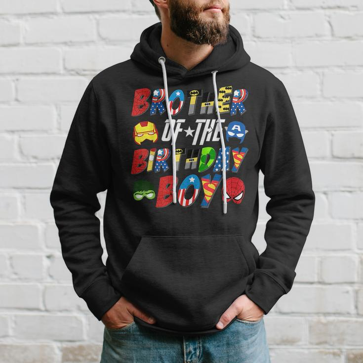 Brother Of The Superhero Birthday Boy Super Hero Family Hoodie Gifts for Him