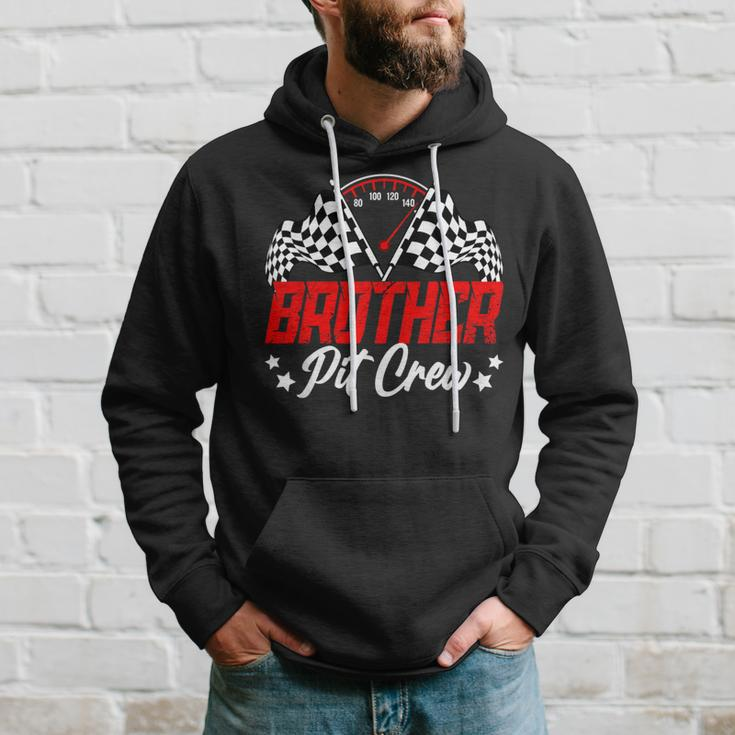 Brother Pit Crew Birthday Party Race Car Lover Racing Family Hoodie Gifts for Him