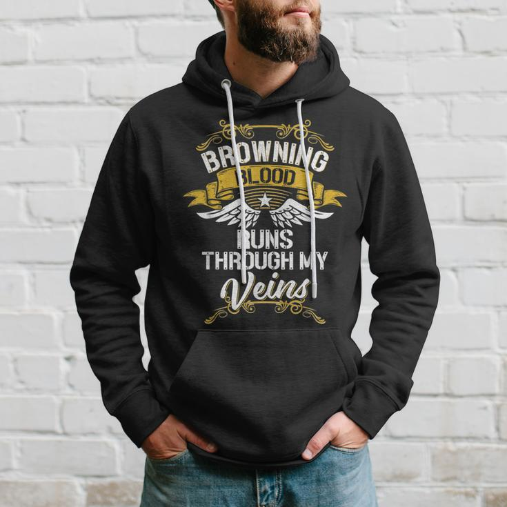 Browning Blood Runs Through My Veins Hoodie Gifts for Him