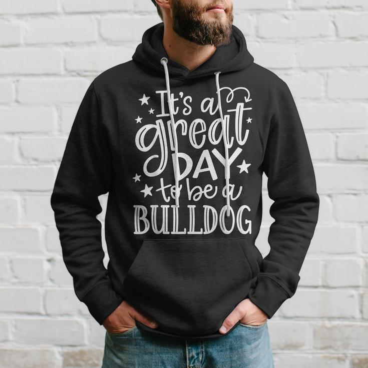 Bulldogs School Sports Fan Team Spirit Great Day Hoodie Gifts for Him