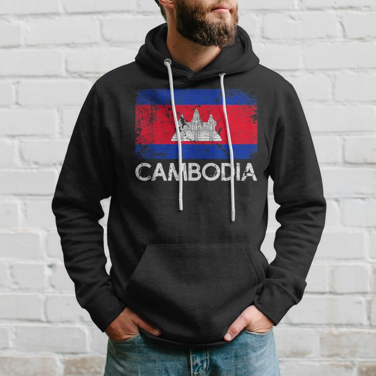 Cambodian Flag Vintage Made In Cambodia Hoodie Gifts for Him