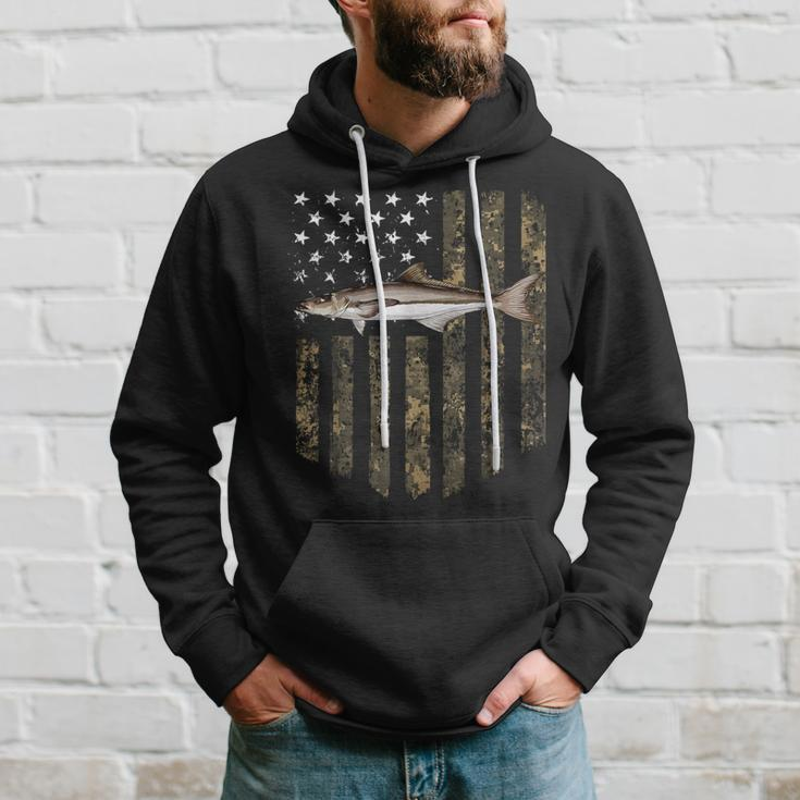 Camo American Flag Cobia Fishing 4Th Of July Hoodie Gifts for Him