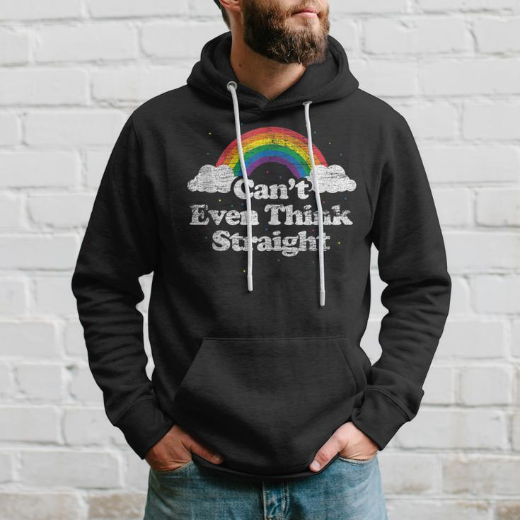 Cant Even Think Straight - Lgbt Gay Pride Month Lgbtq Hoodie Gifts for Him