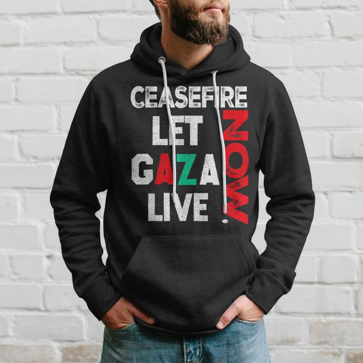 Ceasefire Now Let Gaza Live Palestine Gaza Strip Hoodie Gifts for Him