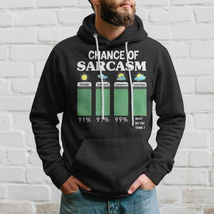 Chance Of Sarcasm Weather Hoodie Gifts for Him