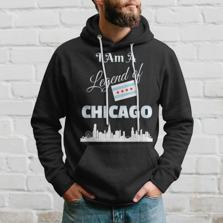 ChicagoI Am A Legend Of Chicago With Flag Skyline Hoodie Gifts for Him