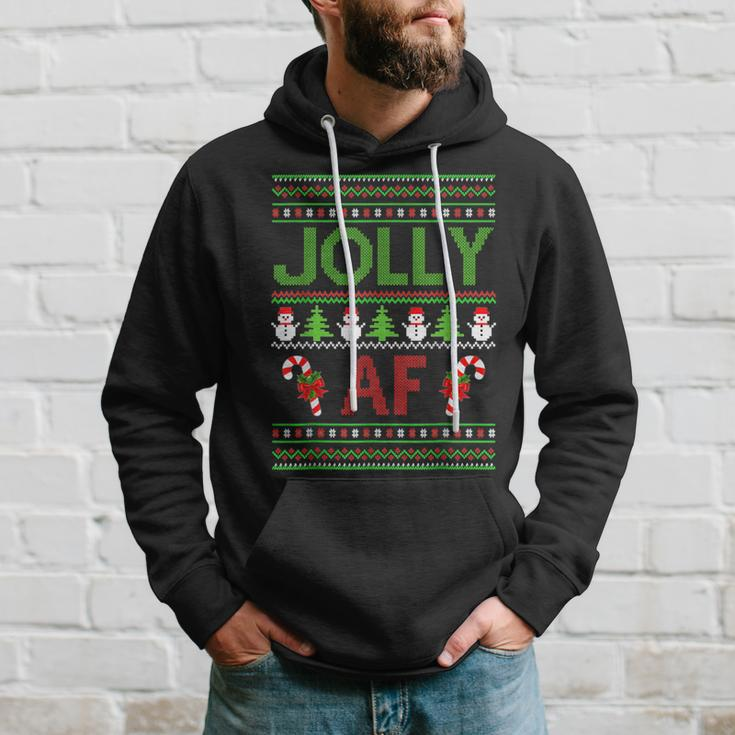 Christmas Jolly Af Ugly Sweater Xmas For Vacation Hoodie Gifts for Him