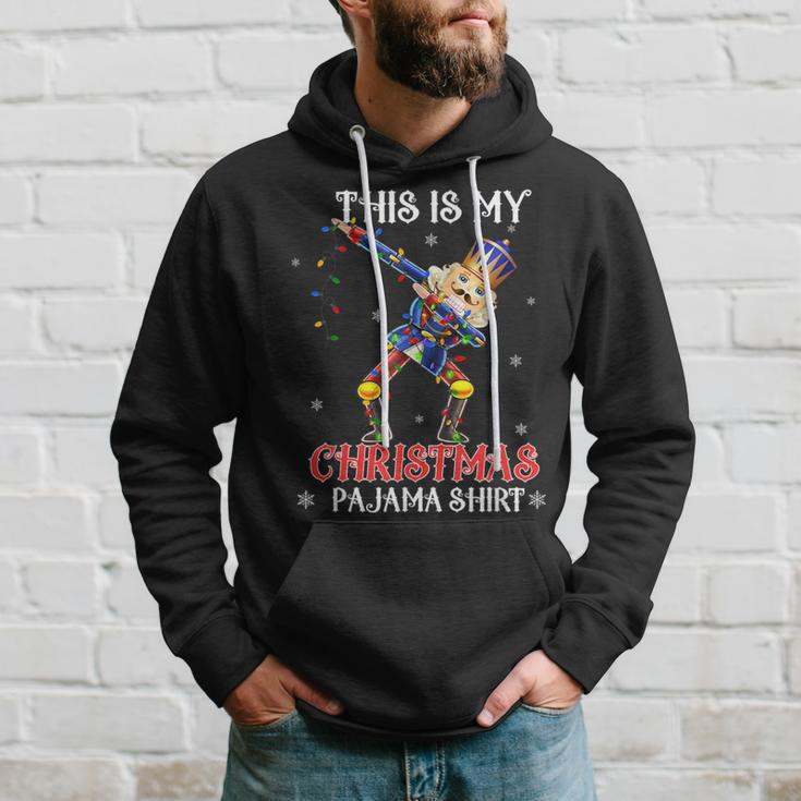 This Is My Christmas Pajama Dabbing Nutcracker Hoodie Gifts for Him