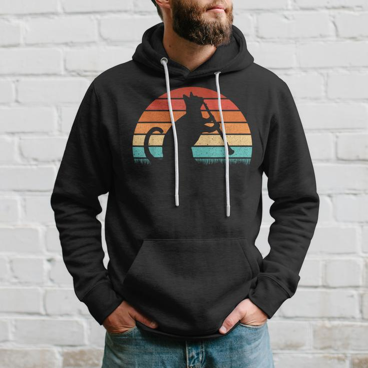 Clarinet Cat Player Retro Clarinetist Music Lover Hoodie Gifts for Him