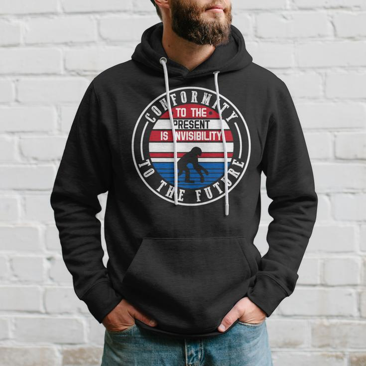 Conformity To The Future Quotes Store Motif Graph Hoodie Gifts for Him
