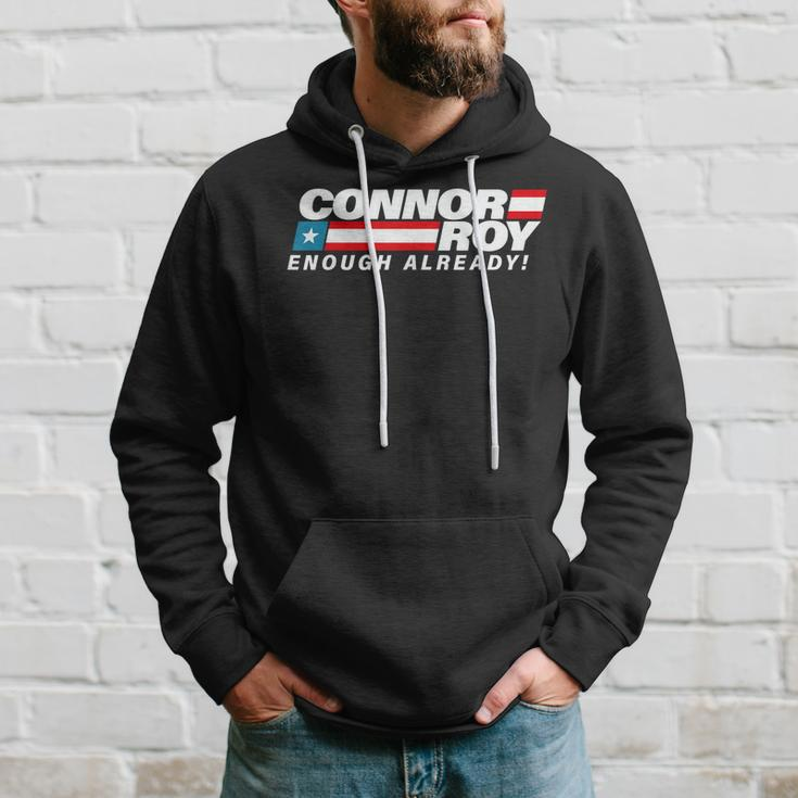 Connor-Roy-Enough-Already-Flag Hoodie Gifts for Him