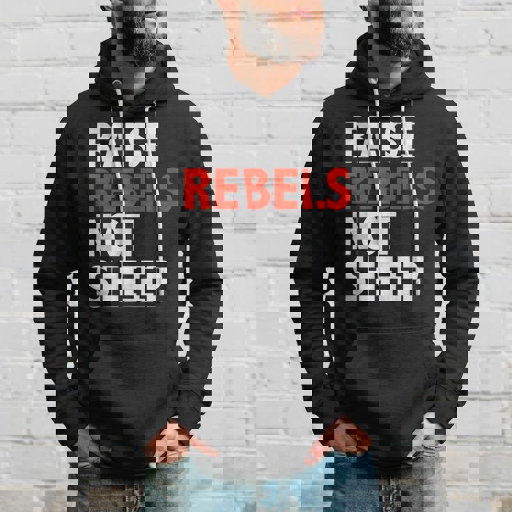 Conscious Raise Rebels Not Sheep Free Thinking Parenting Gifts For Sheep Lovers Funny Gifts Hoodie Gifts for Him