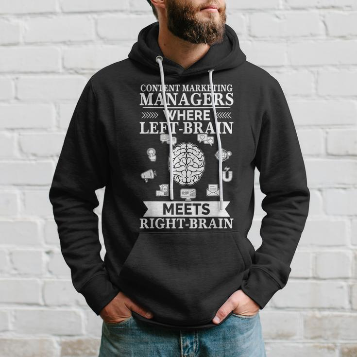 Content Marketing Managers Left-Brain Meets Right-Brain Hoodie Gifts for Him