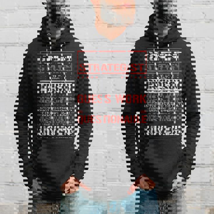 Content Strategist We Do Precision Guesswork Hoodie Gifts for Him