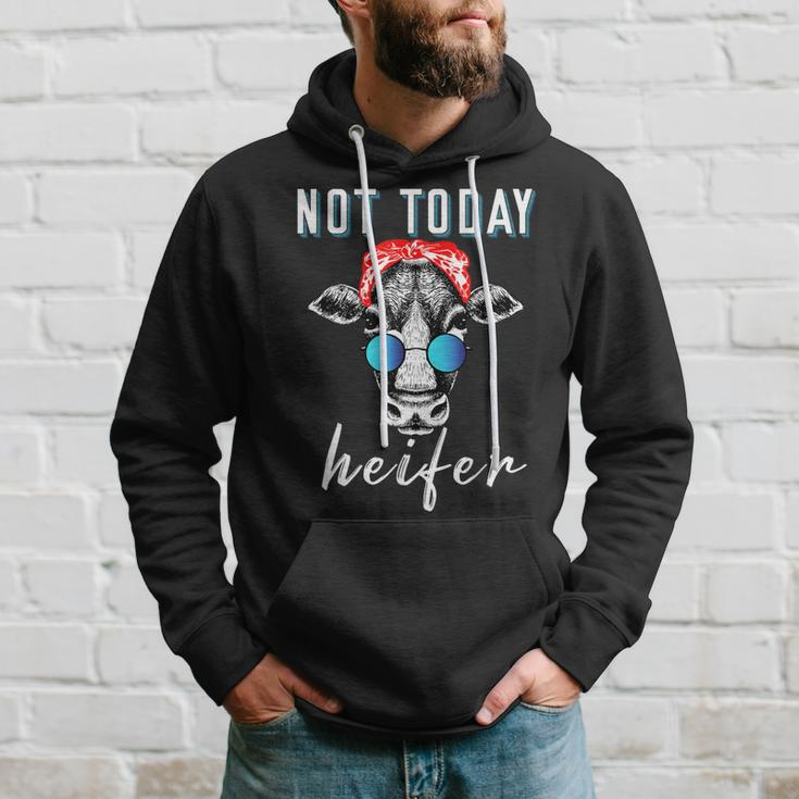 Cow Not Today Heifer Cow Bandana Hoodie Gifts for Him