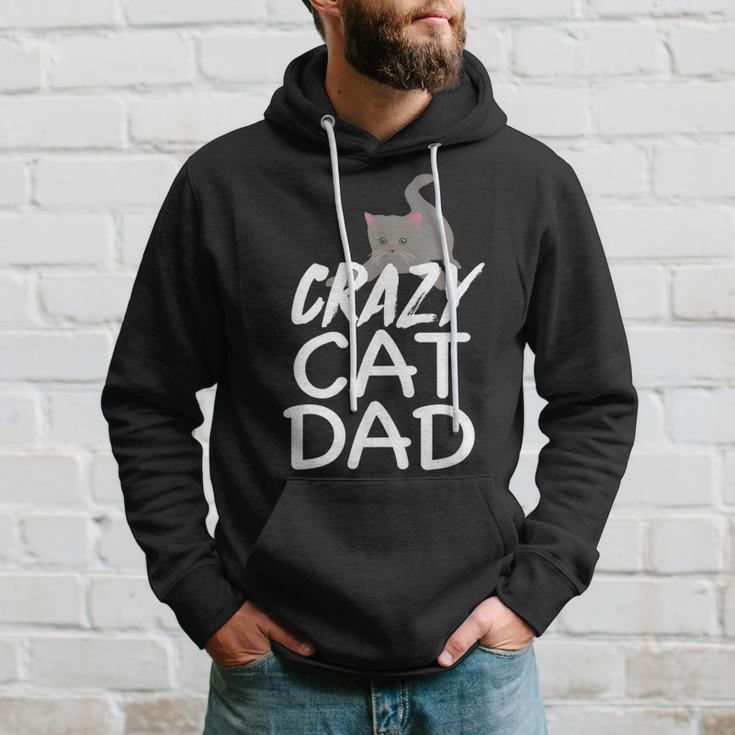 Crazy Cat Dad | Funny Fathers Day | Kitten Dads Hoodie Gifts for Him