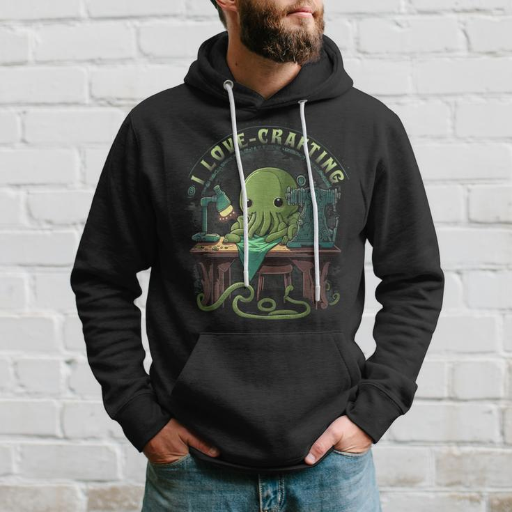 Cthulhu I Love Crafting Cute Sewing Cthulhu Sewing Hoodie Gifts for Him