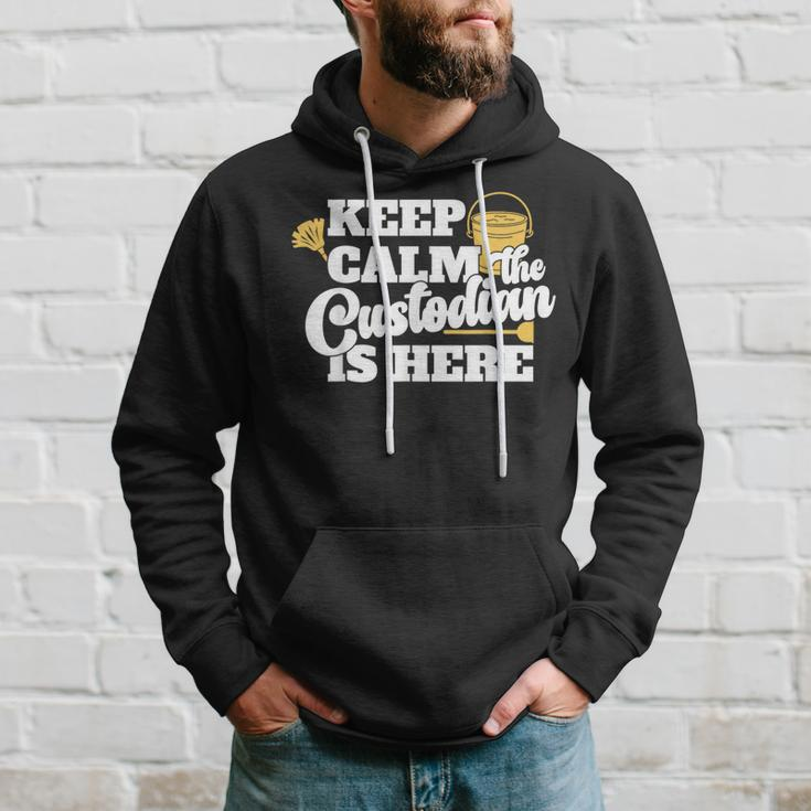 The Custodian Is Here Janitor School Custodian Hoodie Gifts for Him