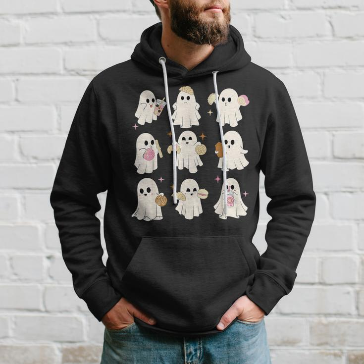 Cute Ghost Spooky Conchas Mexican Halloween Dia De Muertos Hoodie Gifts for Him