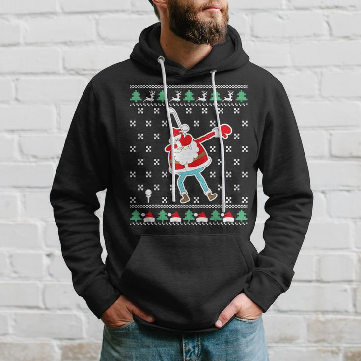 Dabbing Santa Golf Ugly Christmas Sweater Hoodie Gifts for Him