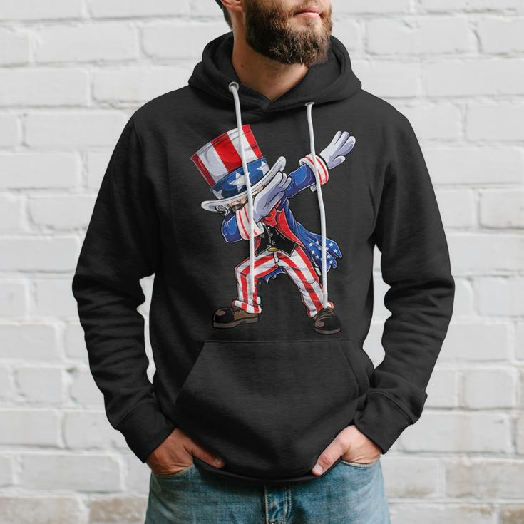 Dabbing Uncle Sam 4Th Of July Independence Day Patriotic Hoodie Gifts for Him