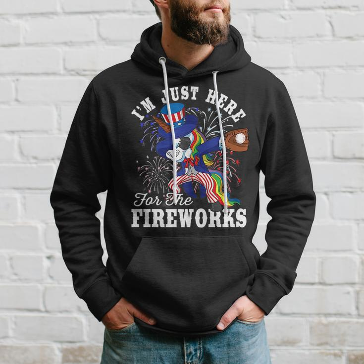 Dabbing Unicorn Uncle Sam Baseball 4Th Of July Usa Patriotic Hoodie Gifts for Him