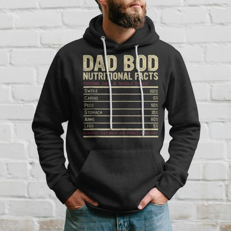 Dad Bod Nutritional Facts Funny Father Hoodie Gifts for Him