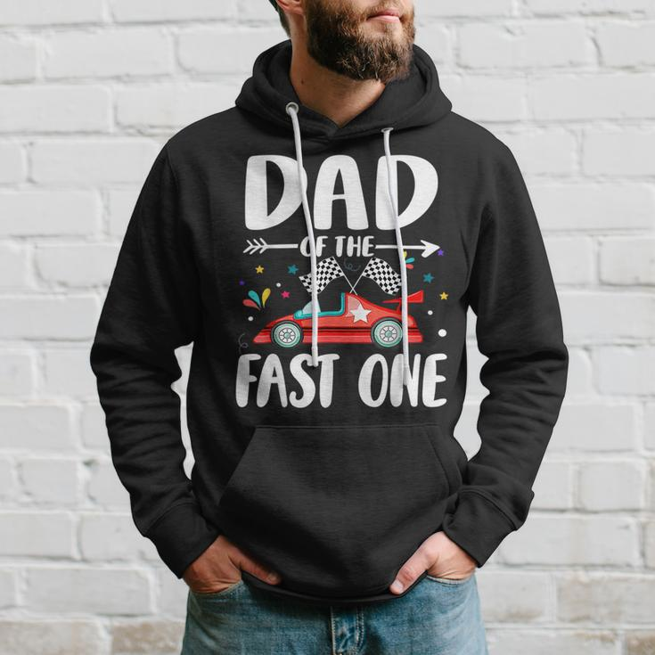 Dad Of The Fast One Birthday 1St Race Car Family Matching Hoodie Gifts for Him