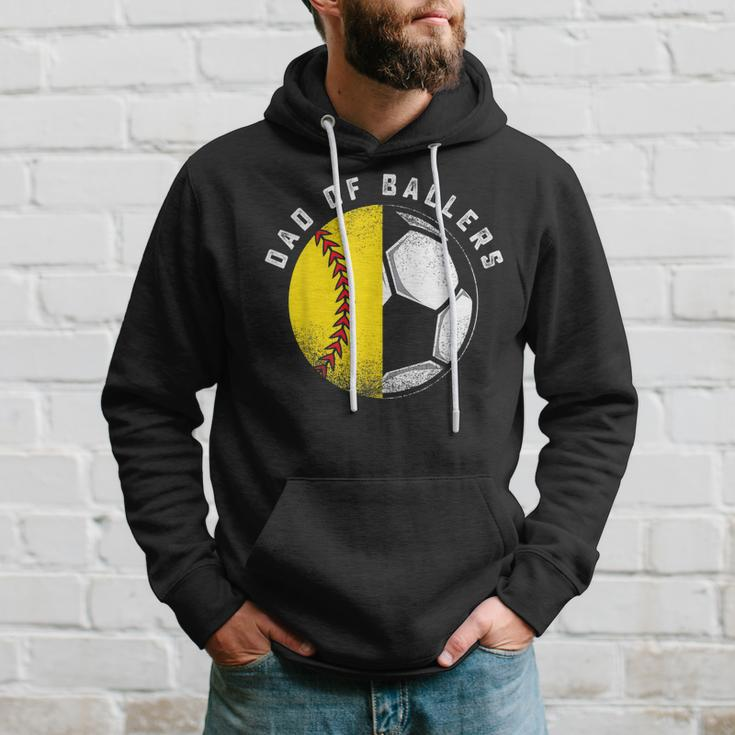 Dad Of Ballers Father Son Softball Soccer Player Coach Gift Hoodie Gifts for Him