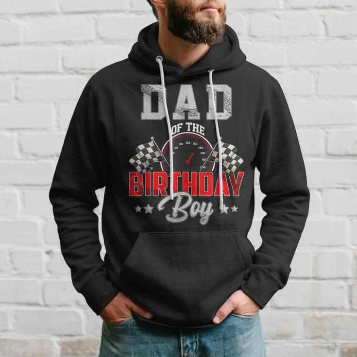 Dad Of The Birthday Boy Race Car Racing Car Driver Father Hoodie Gifts for Him
