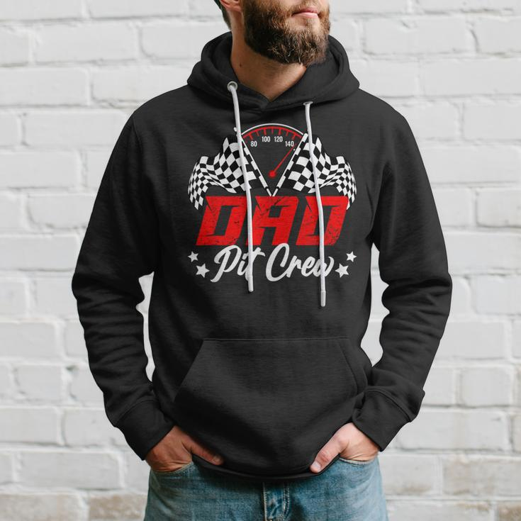 Dad Pit Crew Birthday Party Race Car Lover Racing Family Hoodie Gifts for Him